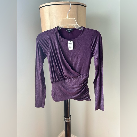 Express Tops - NWT Express / Long Sleeve Shimmer Shirt / XXS